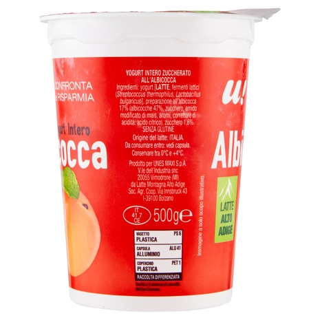 Yogurt Intero all'Albicocca, 500 g